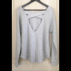 Yogalicious long sleeve active top in heather gray